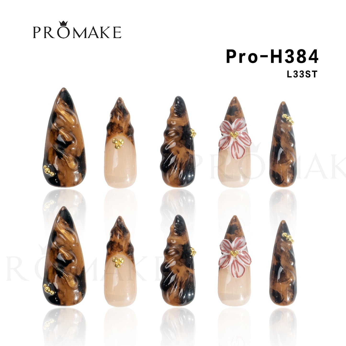 Promake x Kymieann Luxury Handmade Press on Nails-  Hand Nails and Toe Nails-  Nail Art Nail Care-With Nails Tools-  Salon Quality-  33MM Length-  Long Length-  S-L Size