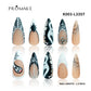 Promake Spooky Halloween Press On Nails, Pumpkin Ghost Bat Gothic False Nails Kit with Nail Glue & Nail Remover Liquid, Halloween Costume Nail Decor for Women & Girls