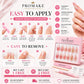 Promake V20-L33ST Handmade Press On Nails, Summer Beach Ready, Nail Inspo Name Accessory