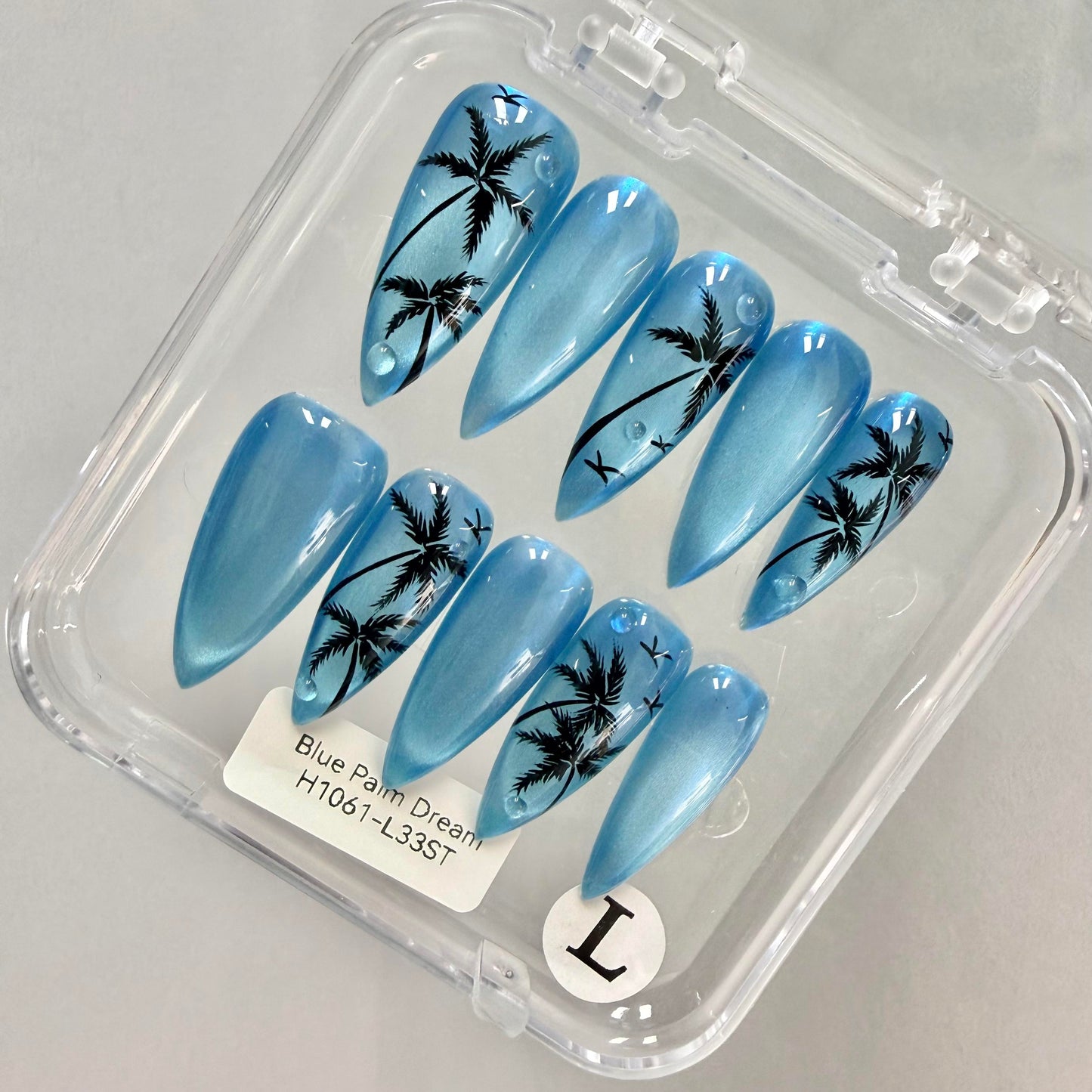 Promake 2026 New Summer Press-On Nails Collection| 100% Handmade Luxury Nails- Beach Ready Nails- Salon Nails at Home- Long Nail Set  with Art Designs & Care Tools - Ready to Gift - Size S-L