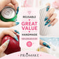 Promake V48-L33ST-NV Handmade Press On Nails, Elegant Glossy Unisex Accessory, Beach Ready, Nail Art Tools, Different Lengths, No Dry Time, No UV Lamp, Stay Secure Through Sunscreen, Fashion Unisex