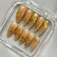 Promake 2026 New Summer Press-On Nails Collection| 100% Handmade Luxury Nails- Beach Ready Nails- Salon Nails at Home- Long Nail Set  with Art Designs & Care Tools - Ready to Gift - Size S-L