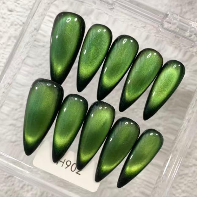 Promake | One Trending Luxury Handmade Press On Nails for Women, Reusable 3D Acrylic Fake Nails, Rhinestone & Unique Nail Art Designs, Multiple Shapes and Lengths, Ships from USA