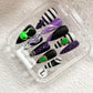 Promake Spooky Aesthetic Press On Nail Kit Set - Handmade Finish Decorative Nails, Reusable Secure Acrylic False Manicure with Tools, Various Sizes, Easy Wear Fashionable Gothic Styles for Women