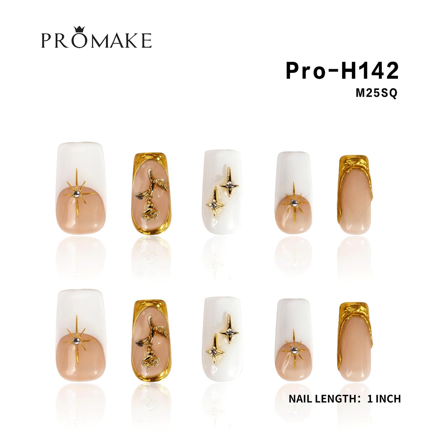 Promake Nails | New XS Size | 100% Handmade Luxury Nails-  Luxury Handmade Press on Nails-Nail Art Nail Care-With Nails Tools-Different Length