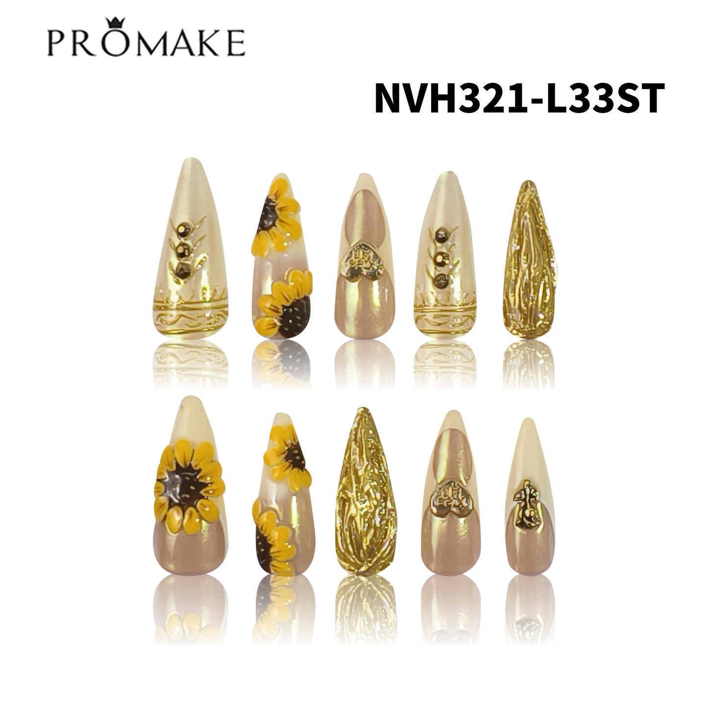 Promake Nails | New XS Size | 100% Handmade Luxury Nails-  Luxury Handmade Press on Nails-Nail Art Nail Care-With Nails Tools-Different Length