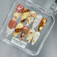 Promake 2026 New Summer Press-On Nails Collection| 100% Handmade Luxury Nails- Beach Ready Nails- Salon Nails at Home- Long Nail Set  with Art Designs & Care Tools - Ready to Gift - Size S-L