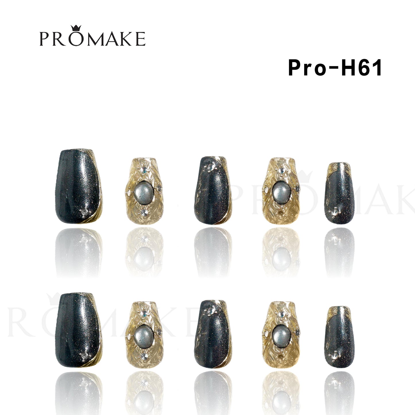 Promake Nails | XS Size | 100% Handmade Luxury Nails-  Luxury Handmade Press on Nails-Nail Art Nail Care-With Nails Tools-Different Length