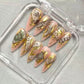 PROMAKENAILS IN Stock Luxury  Press On Nails – Salon Quality Handmade-Almond/Square/Stiletto-Fake nails-Ins style-Cat eye/For daily eye