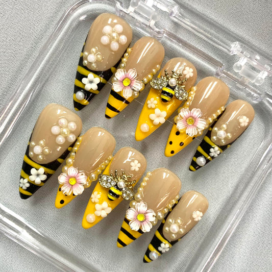 PROMAKENAILS IN Stock Luxury Press On Nails – Salon Quality Handmade-Almond/Square/Stiletto-Fake nails-Ins style-Cat eye/For daily eye