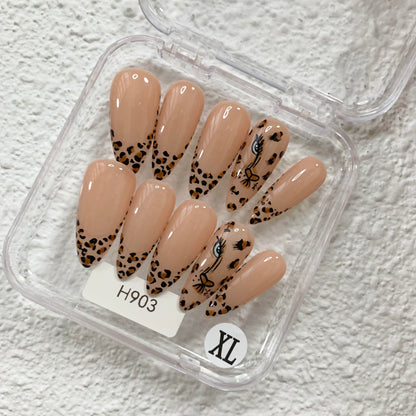 Promake H903-L33ST Handmade Press On Nails, Summer Beach Ready, Nail Inspo Name Accessory