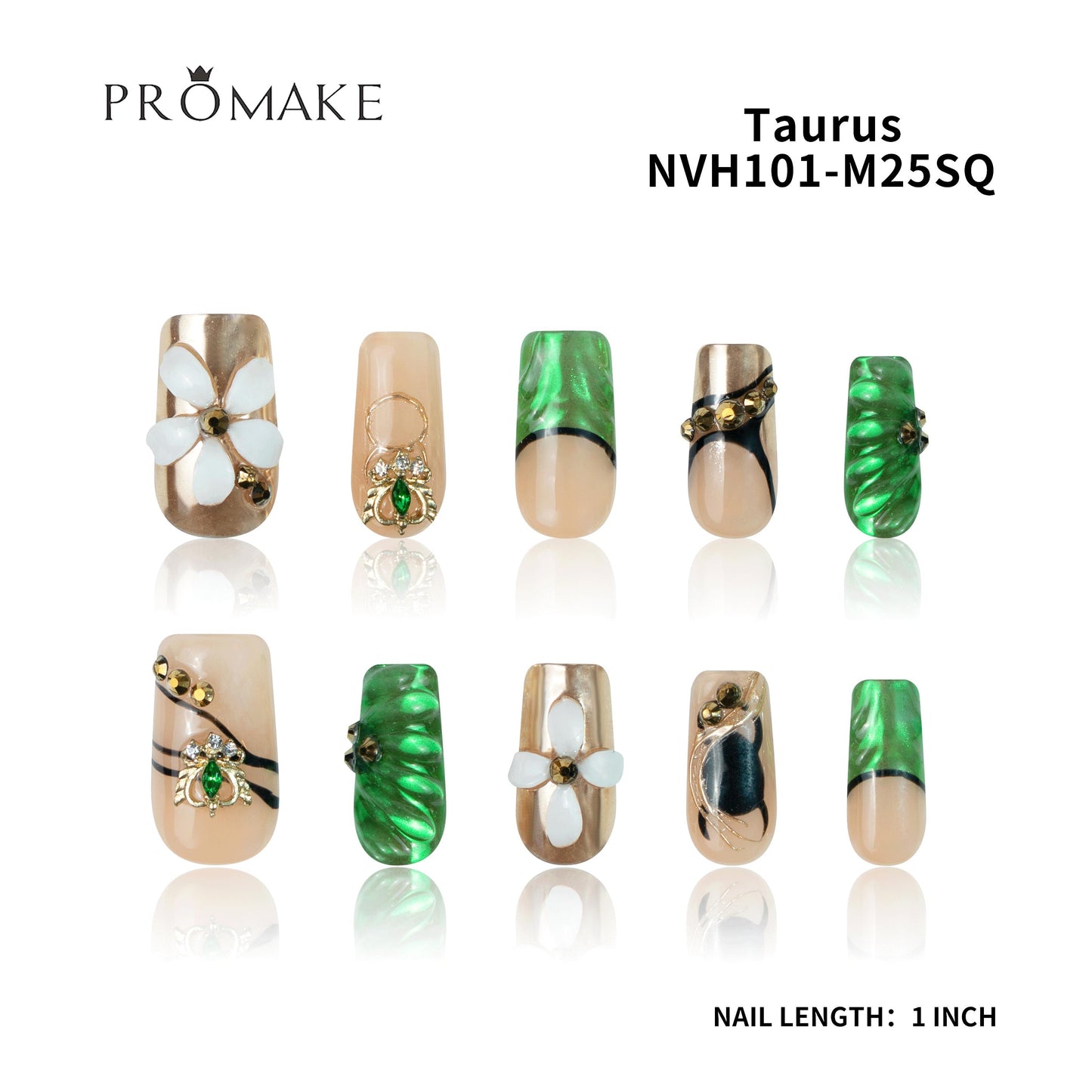 PROMAKE MUST HAVE LD- NEW Girl MUST HAVE- Luxury Handmade Press on Nails-Nail Art Nail Care-With Nails Tools- 33MM Length Super Long Length - XS-XL Size