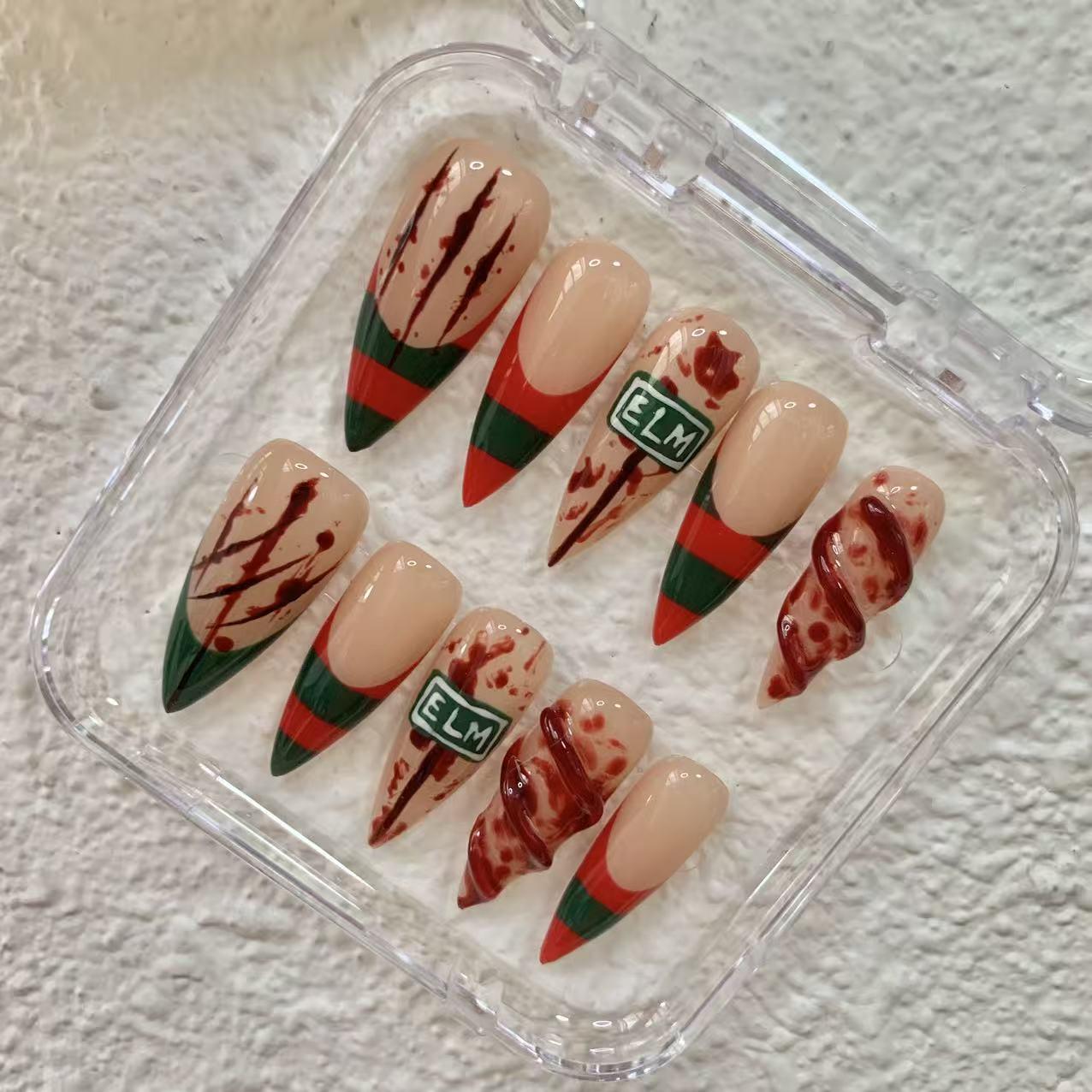 Promake | Best-Selling Luxury Handmade Press On Nails for Women, Reusable Acrylic Fake Nails with 3D Nail Art, Rhinestones and Unique Designer Styles, Multiple Shapes and Lengths, Upgraded Nail Application Kit