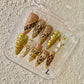 Promake Fall Muse Collection Luxury Handmade Women's Reusable 3D Acrylic Press On Nails - Cat Eye, Rhinestone, Unique Autumn Designs, Multiple Shapes & Lengths, Application Kit, Nail Art Supply