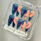 Promake 2026 New Summer Press-On Nails Collection| 100% Handmade Luxury Nails- Beach Ready Nails- Salon Nails at Home- Long Nail Set  with Art Designs & Care Tools - Ready to Gift - Size S-L