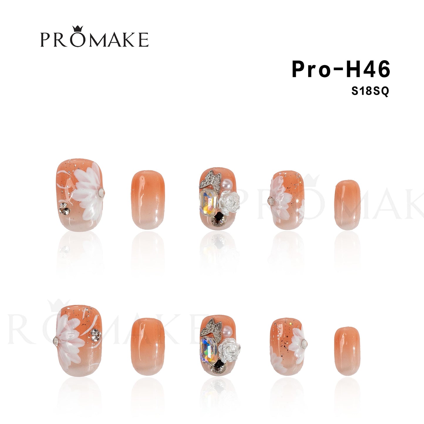Promake Short Nails-  100% Handmade Luxury Nails-  Luxury Handmade Press on Nails-  Nail Art Nail Care-  With Nails Tools-0.7 Inch Length-  Children Nails