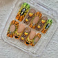 Promake Spooky Aesthetic Press On Nail Kit Set - Handmade Finish Decorative Nails, Reusable Secure Acrylic False Manicure with Tools, Various Sizes, Easy Wear Fashionable Gothic Styles for Women