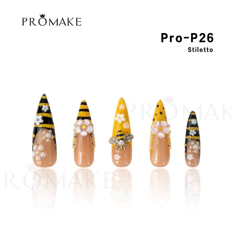 PROMAKE MUST HAVE LD- NEW Girl MUST HAVE- Luxury Handmade Press on Nails-Nail Art Nail Care-With Nails Tools- 33MM Length Super Long Length - XS-XL Size