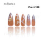 Promake 1 Inch Length Nails-  Luxury Handmade Press on Nails-Nail Art Nail Care-With Nails Tools- 33MM Length Super Long Length - XS-XL Size