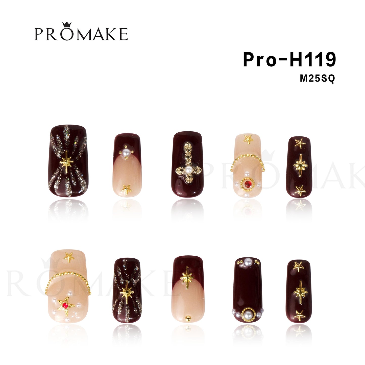 Promake Nails | New XS Size | 100% Handmade Luxury Nails-  Luxury Handmade Press on Nails-Nail Art Nail Care-With Nails Tools-Different Length