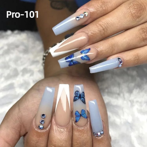 [Buy 6 Get 2]Promakepro Long-length 101-159Press On Nails 24PCS/Sets Unique Design High Quality Reusable