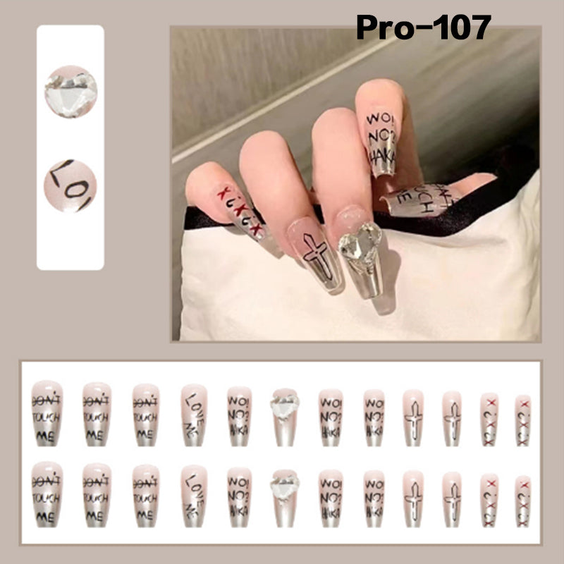 [Buy 6 Get 2]Promakepro Long-length 101-159Press On Nails 24PCS/Sets Unique Design High Quality Reusable