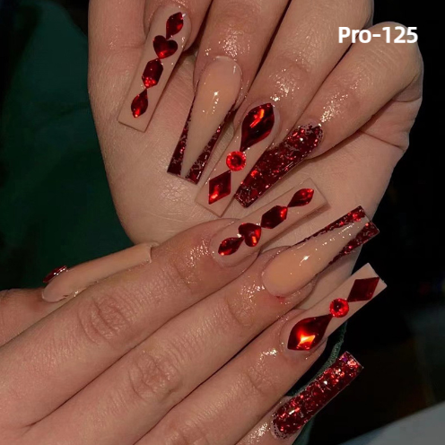 [Buy 6 Get 2]Promakepro Long-length 101-159Press On Nails 24PCS/Sets Unique Design High Quality Reusable