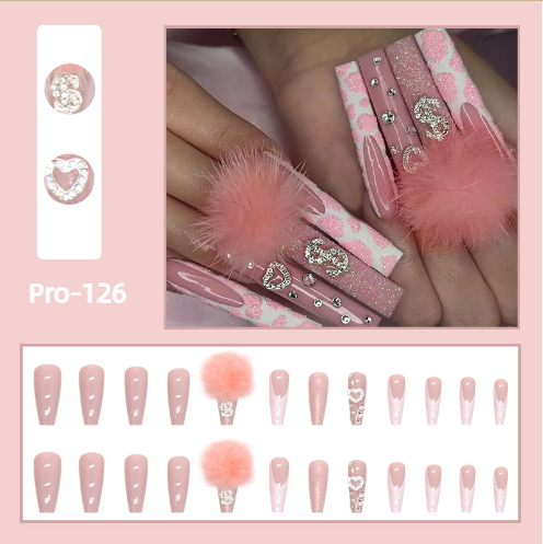 [Buy 6 Get 2]Promakepro Long-length 101-159Press On Nails 24PCS/Sets Unique Design High Quality Reusable