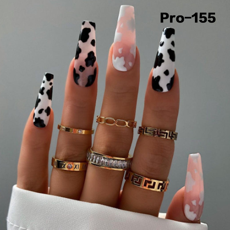 [Buy 6 Get 2]Promakepro Long-length 101-159Press On Nails 24PCS/Sets Unique Design High Quality Reusable