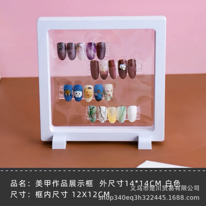 Promake® Pe Floating Frame Nail Model Display Photo Frame Color Card Display Stand Jewelry Display Frame Jewelry Display Photo Frame