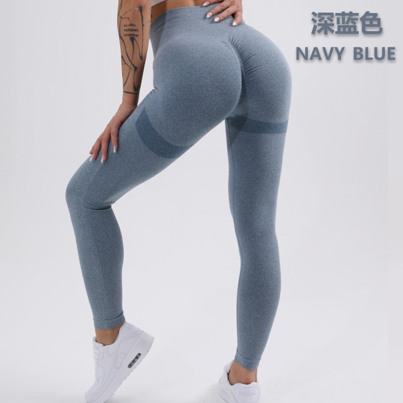 Promakepro Best Seller in Europe and America Exercise Workout Pants Seamless Knitted Hip Slimming Leggings Women's Moisture Wicking Yoga Pants Spot