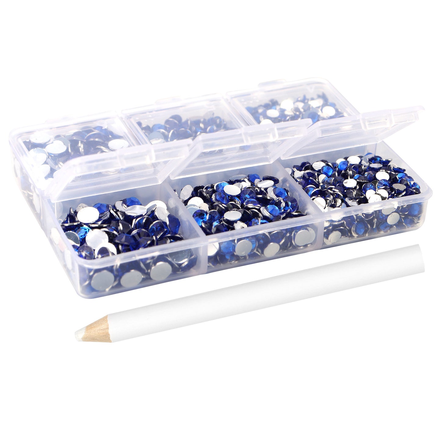 Promake® DIY Nails Accessory 6 Grid Jewelry Colorful Crystals Material Box