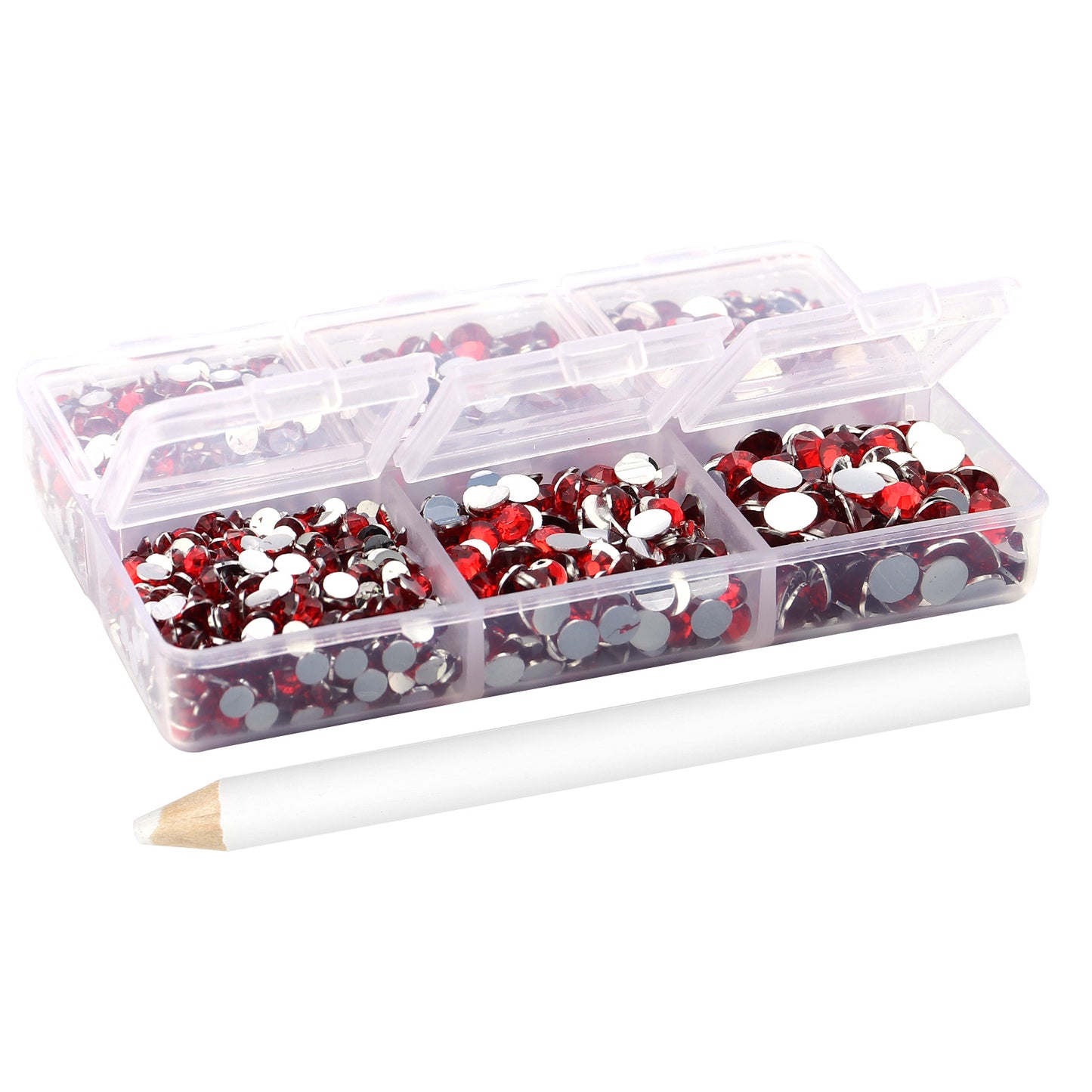 Promake® DIY Nails Accessory 6 Grid Jewelry Colorful Crystals Material Box