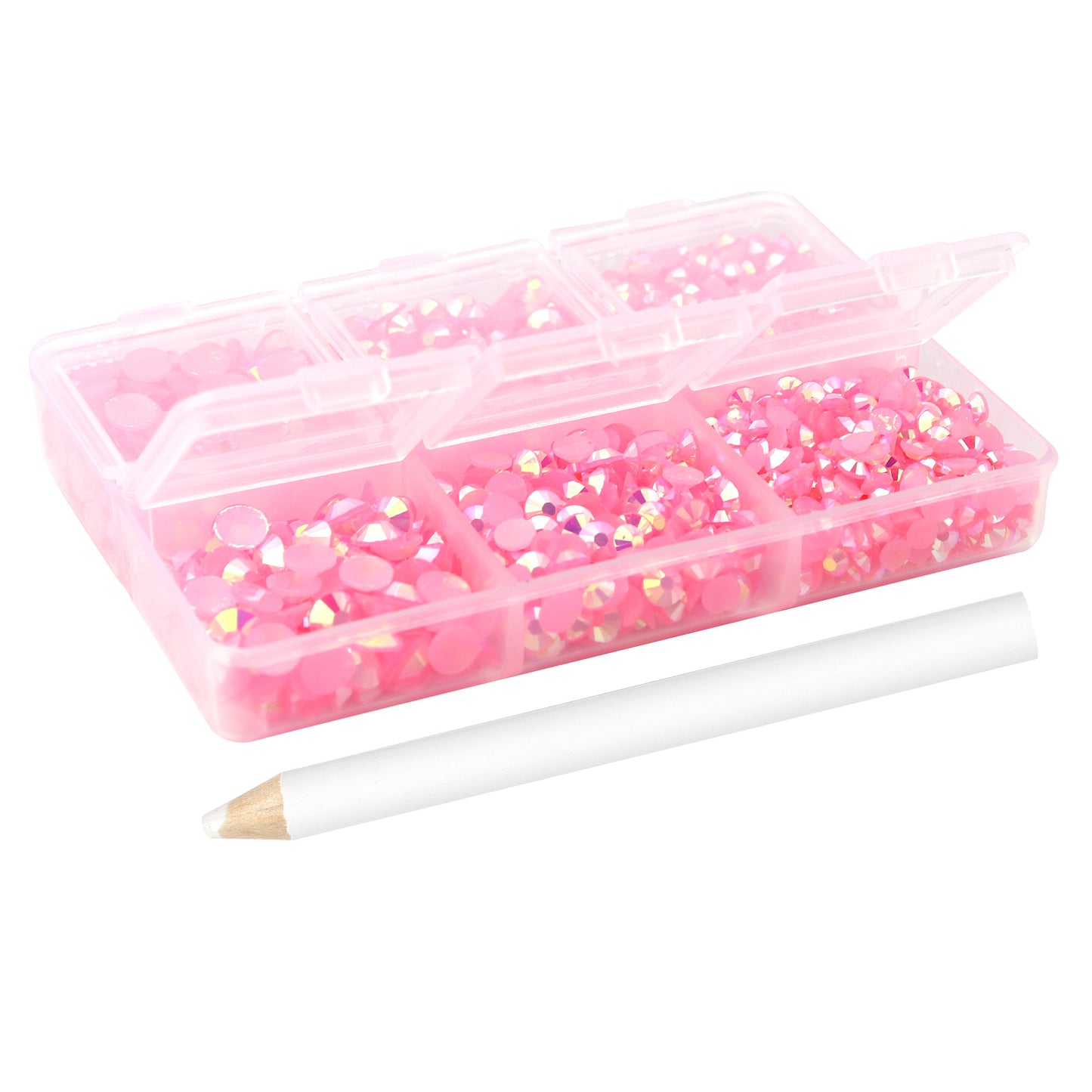 Promake® DIY Nails Accessory 6 Grid Jewelry Colorful Crystals Material Box