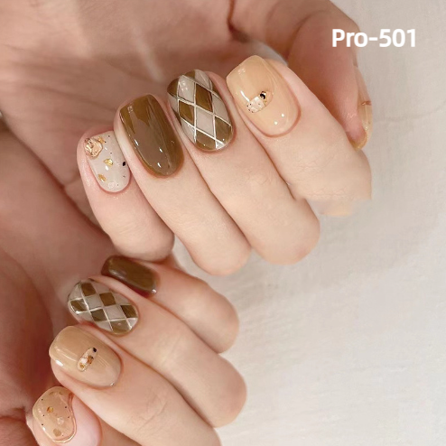 [Buy 6 Get 2]Promakepro Mid-Length 501-600 Press On Nails 24PCS/Sets Unique Design High Quality Reusable
