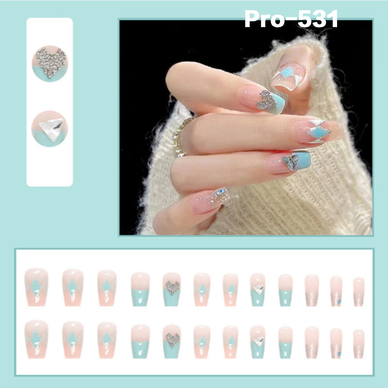 [Buy 6 Get 2]Promakepro Mid-Length 501-600 Press On Nails 24PCS/Sets Unique Design High Quality Reusable