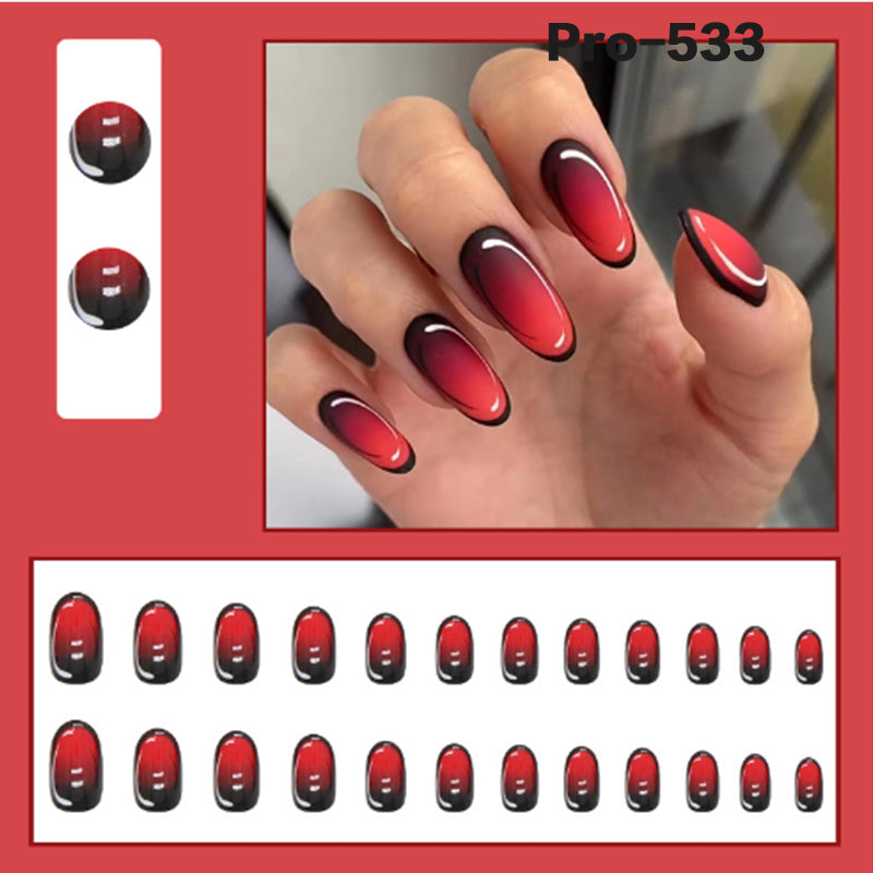 [Buy 6 Get 2]Promakepro Mid-Length 501-600 Press On Nails 24PCS/Sets Unique Design High Quality Reusable