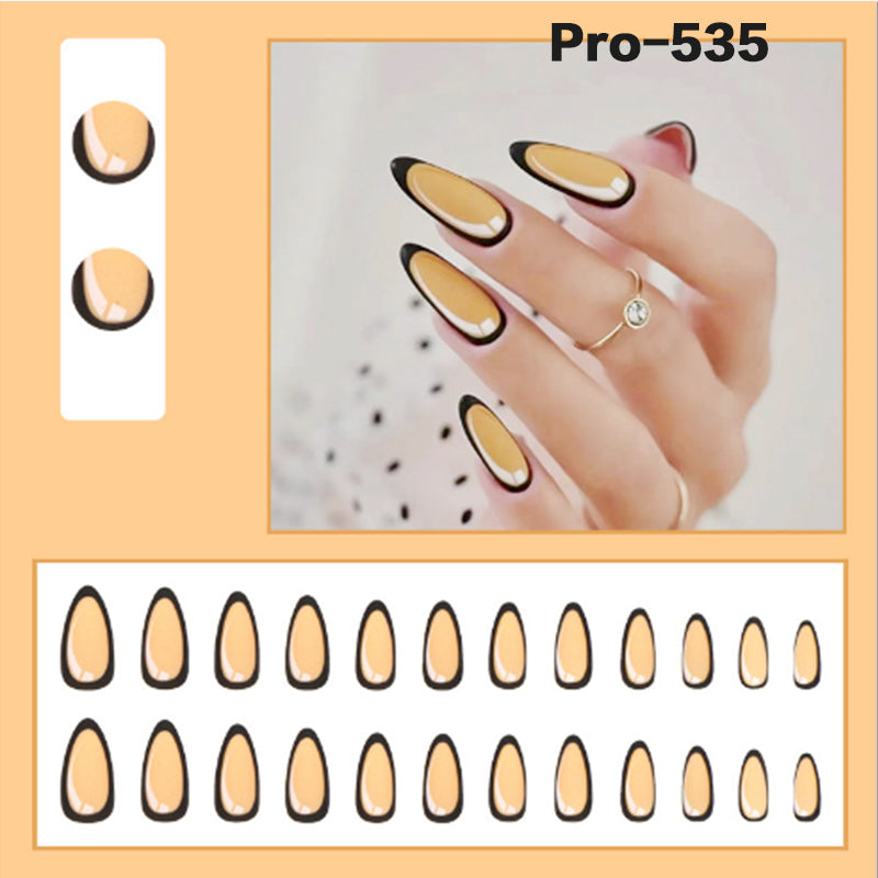 [Buy 6 Get 2]Promakepro Mid-Length 501-600 Press On Nails 24PCS/Sets Unique Design High Quality Reusable