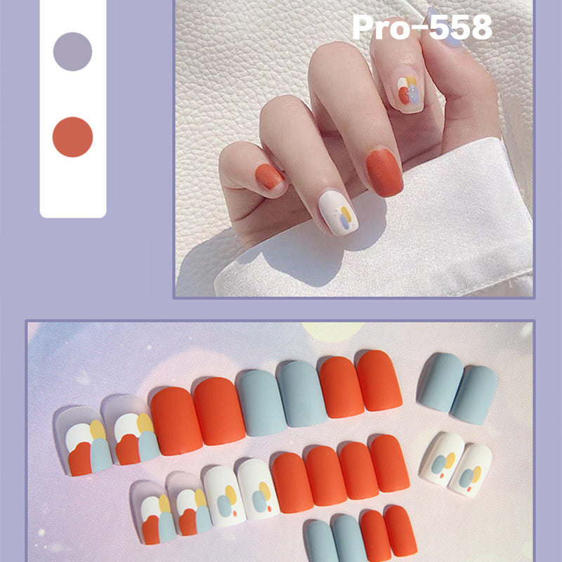 [Buy 6 Get 2]Promakepro Mid-Length 501-600 Press On Nails 24PCS/Sets Unique Design High Quality Reusable