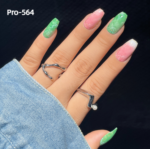 [Buy 6 Get 2]Promakepro Mid-Length 501-600 Press On Nails 24PCS/Sets Unique Design High Quality Reusable