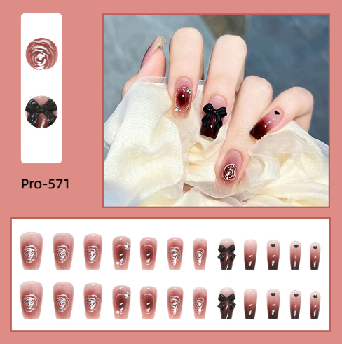 [Buy 6 Get 2]Promakepro Mid-Length 501-600 Press On Nails 24PCS/Sets Unique Design High Quality Reusable