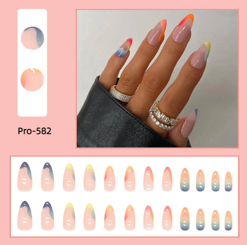 [Buy 6 Get 2]Promakepro Mid-Length 501-600 Press On Nails 24PCS/Sets Unique Design High Quality Reusable