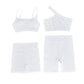 lar YogaPromakepro Boat INS Popu Suit Thread Type Design One Shoulder Sports Bra Set Combination Yoga Clothes Wholesale