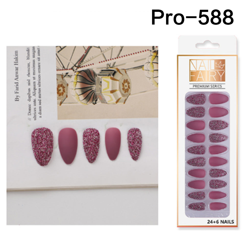 [Buy 6 Get 2]Promakepro Mid-Length 501-600 Press On Nails 24PCS/Sets Unique Design High Quality Reusable