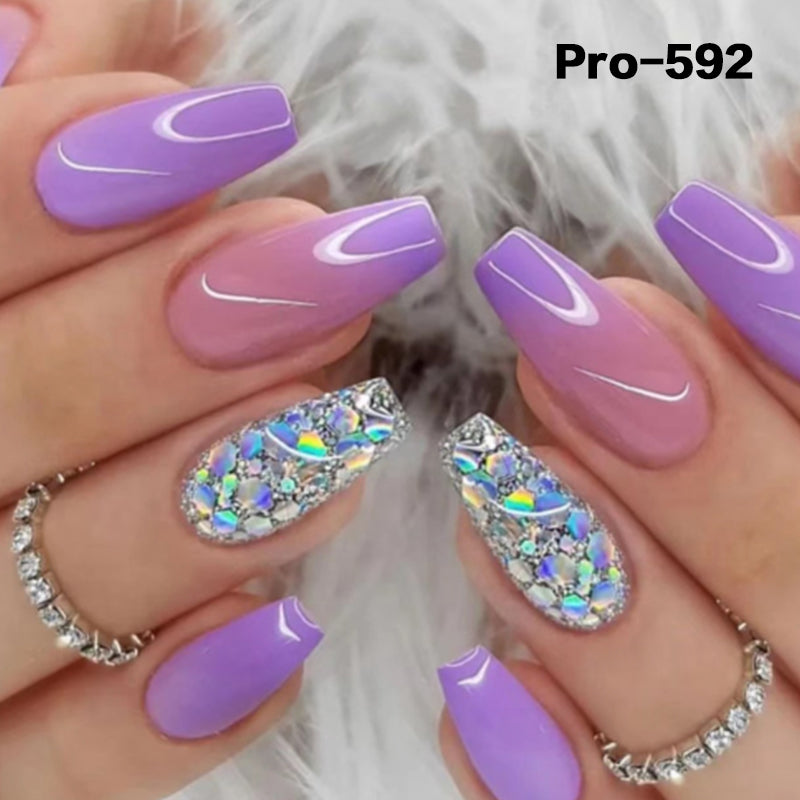 [Buy 6 Get 2]Promakepro Mid-Length 501-600 Press On Nails 24PCS/Sets Unique Design High Quality Reusable
