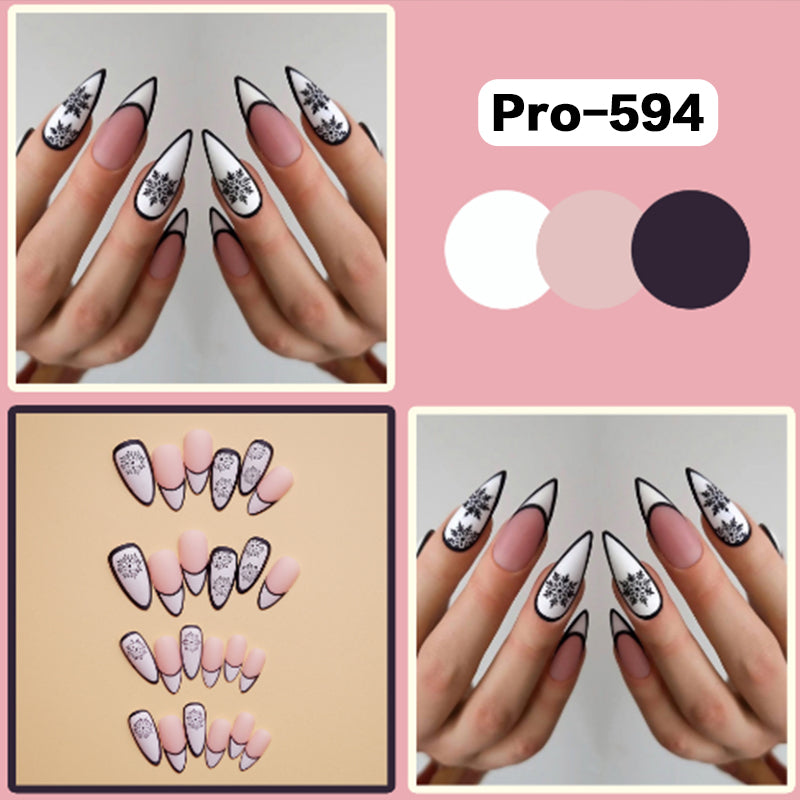 [Buy 6 Get 2]Promakepro Mid-Length 501-600 Press On Nails 24PCS/Sets Unique Design High Quality Reusable