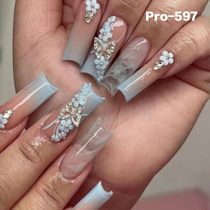 [Buy 6 Get 2]Promakepro Mid-Length 501-600 Press On Nails 24PCS/Sets Unique Design High Quality Reusable