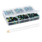 Promake® DIY Nails Accessory 6 Grid Jewelry Colorful Crystals Material Box