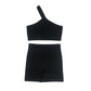 lar YogaPromakepro Boat INS Popu Suit Thread Type Design One Shoulder Sports Bra Set Combination Yoga Clothes Wholesale