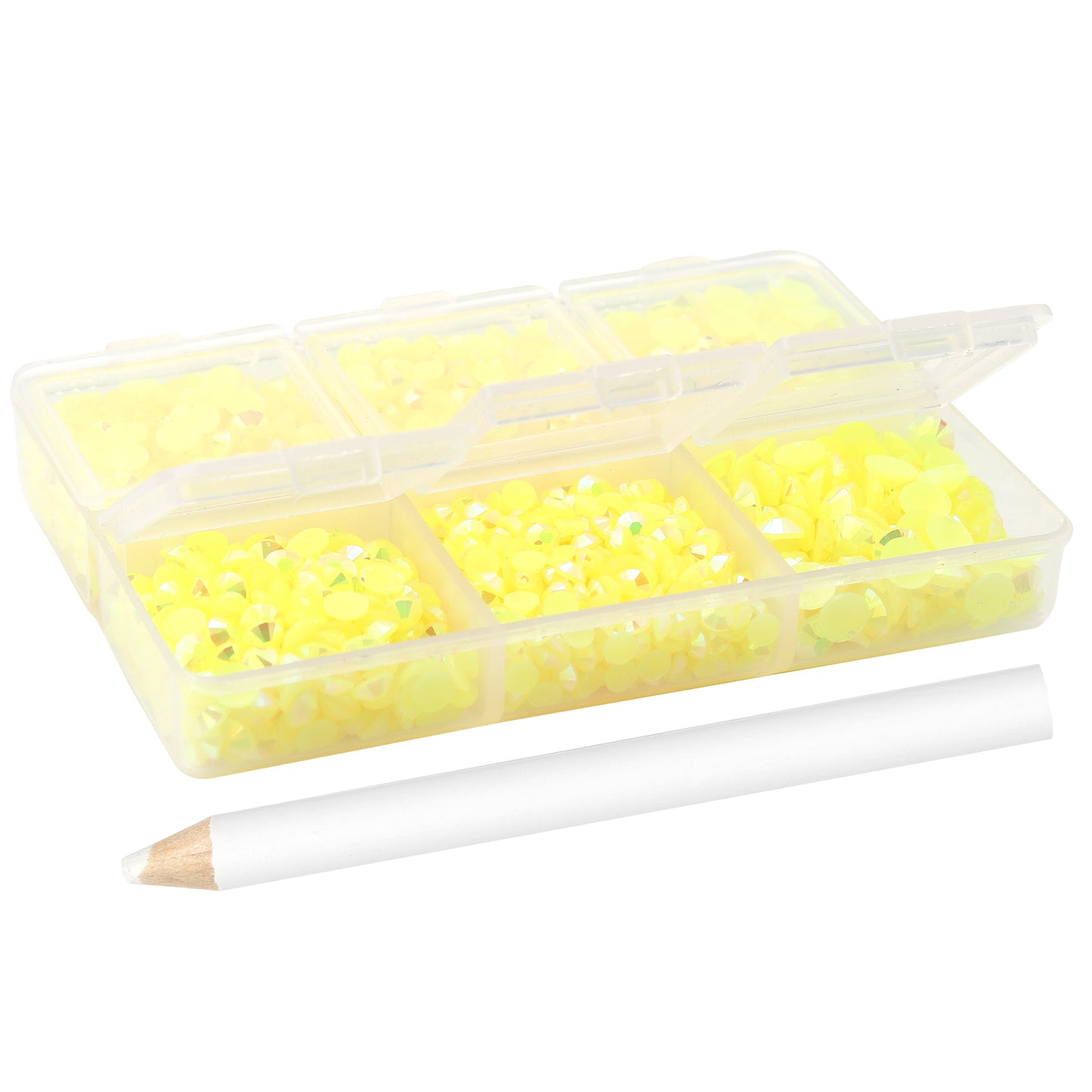 Promake® DIY Nails Accessory 6 Grid Jewelry Colorful Crystals Material Box